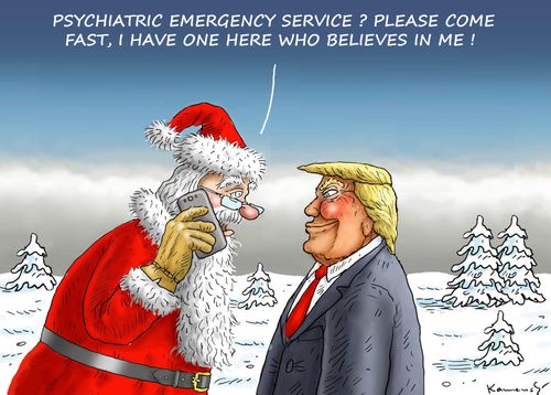 "Psychiatric emergency service? Please come fast, I have one here who believes in me!"