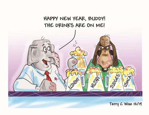 "Happy New Year, Buddy! The drinks are on me!"