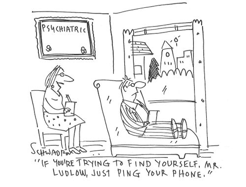 "If you're trying to find yourself, Mr. Ludlow, just ping your phone."