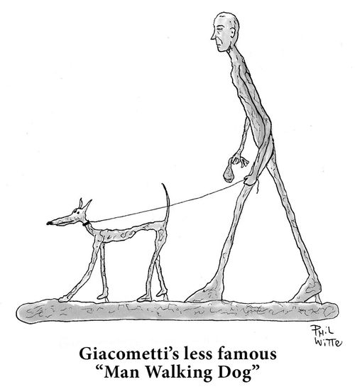Giacometti's less famous 'Man Walking Dog'