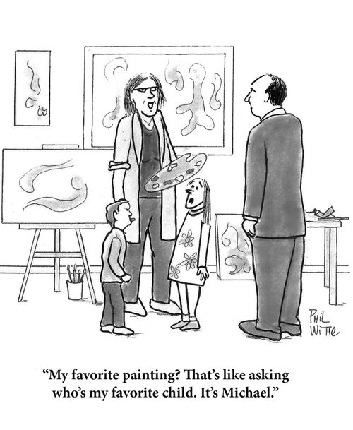 "My favorite painting? That's like asking who's my favorite child. It's Michael."