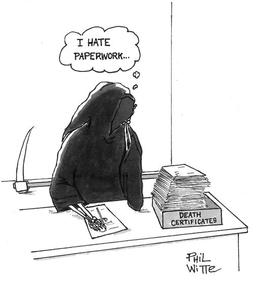 "I hate paperwork...."