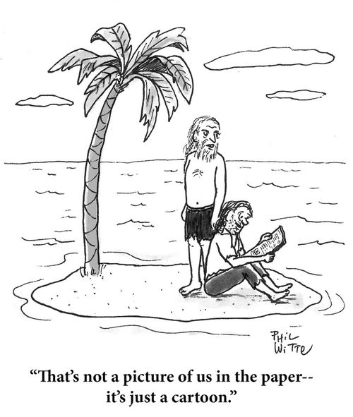 "That's not a picture of us in the paper - it's just a cartoon."