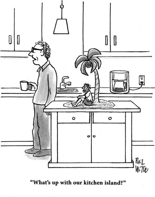 "What's up with out kitchen island?"