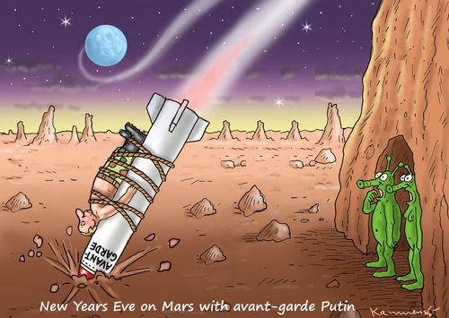 New Years Eve on Mars with avant-garde Putin