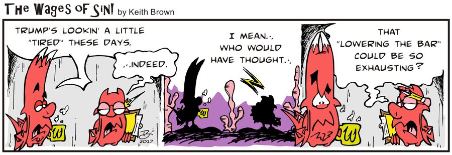 "Trump's looking a little 'tired' these days..."