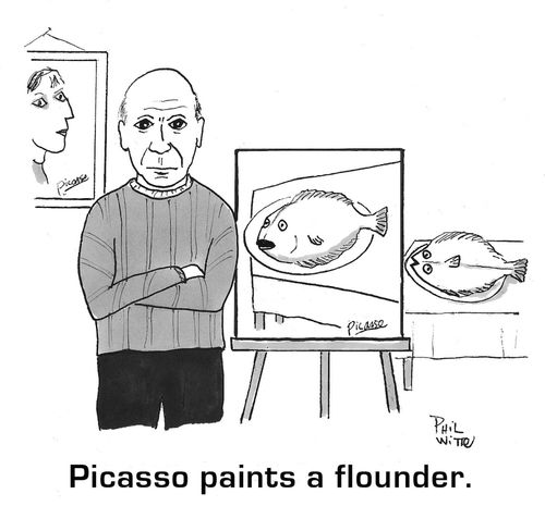 Picasso paints a flounder.