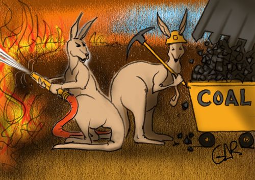 Australia Exports Coal and Burns