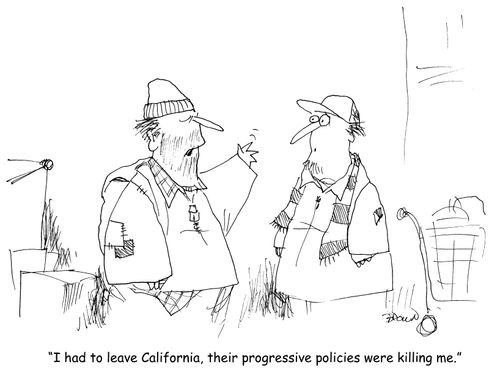 "I had to leave California, their progressive policies were killing me."