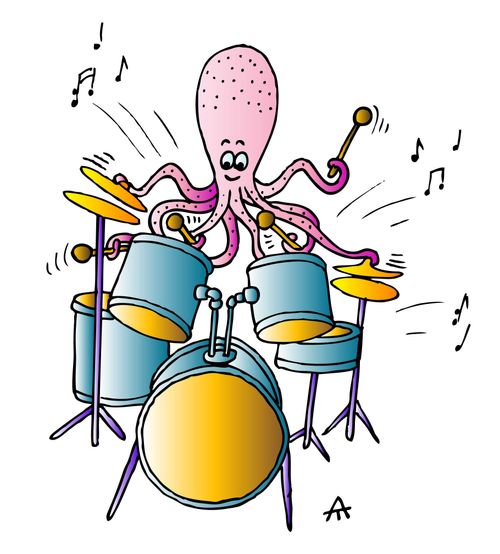 Octopus Drummer