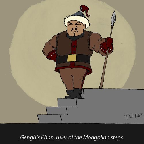 Genghis Khan, master of the Mongolian steps.