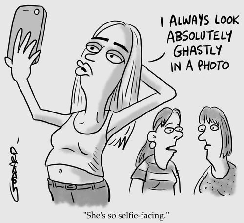 "She's so selfie-facing."
