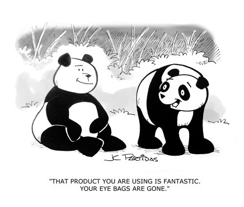 "That product you are using is fantastic. Your eye bags are gone."