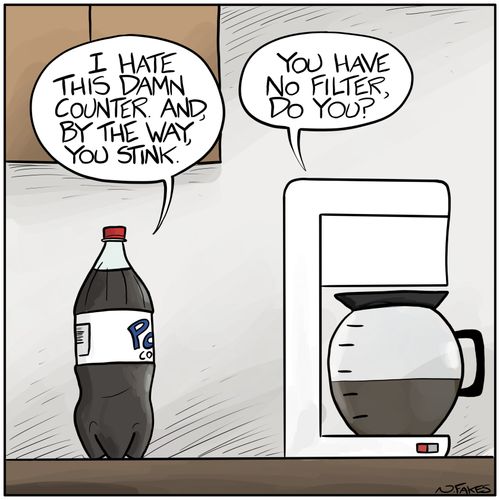 "I hate this damn counter and, by the way, you stink."