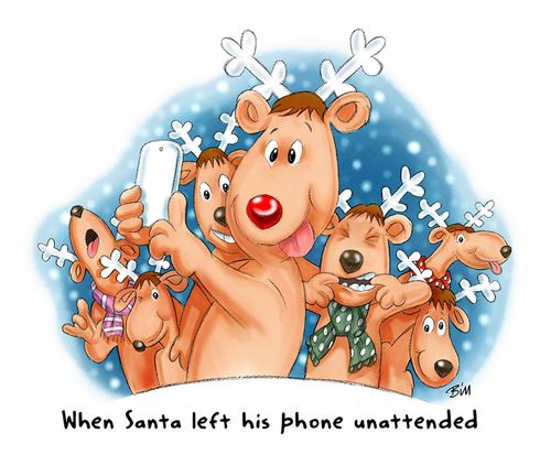 When Santa left his phone unattended.