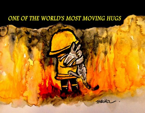 One of the world's most moving hugs