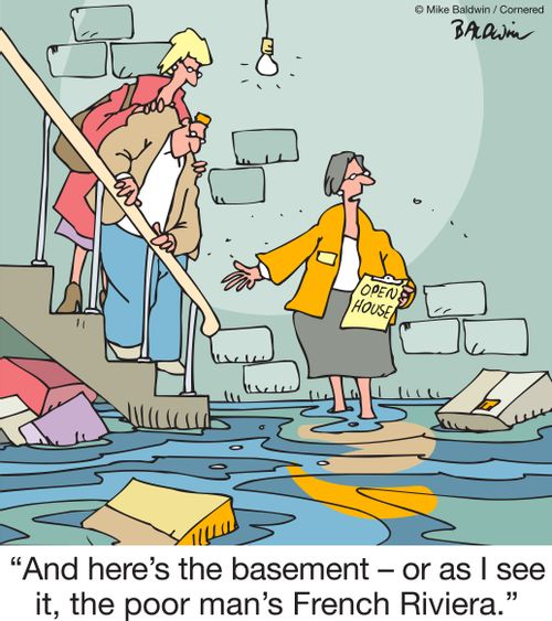 "And here's the basement – or as I see it, the poor man's French Riviera."
