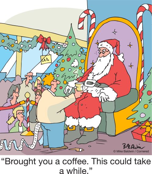 "Brought you a coffee. This could take a while."