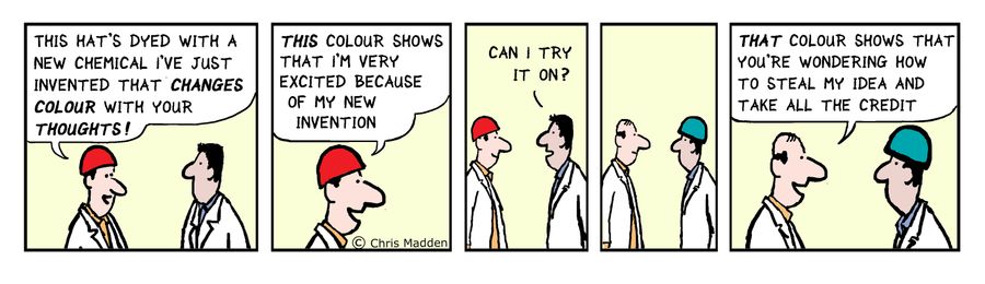 The invention of a hat that reveals emotions