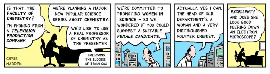 "We're committed to promoting women in science. . ."