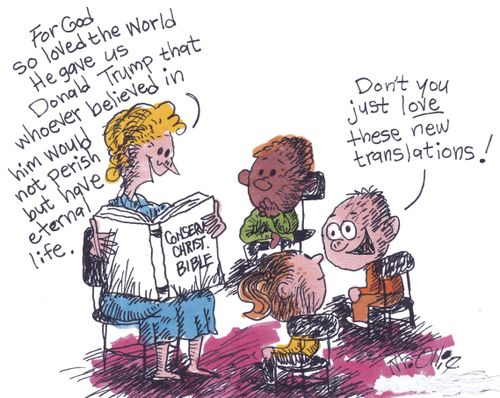 "Don't you just love these new Bible translations!"