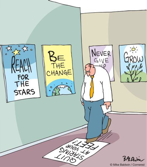Motivational Posters: Quit staring at your feet!