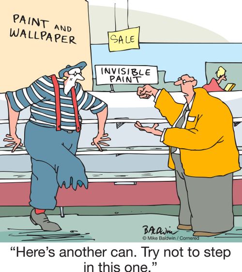 "Here's another can. Try not to step in this one."