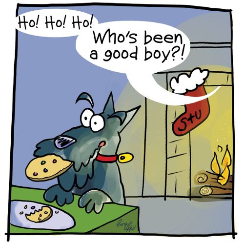 "Ho! Ho! Ho! WHo's been a good boy?!"