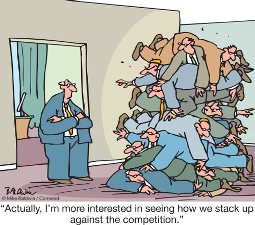 "Actually, I'm more interested in seeing how we stack up against the competition."