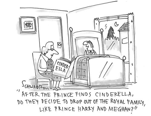 "After the prince finds Cinderella, do they decided to drop out of royal family, like Prince Harry and Meghan?"