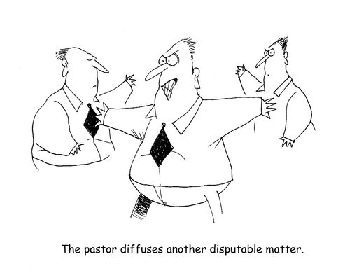 The pastor diffuses another disputable matter. 