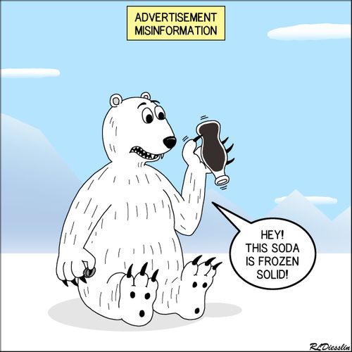 "Hey! This soda is frozen solid!"
