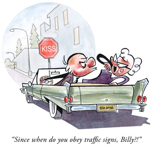 "Since when do you obey traffic signs, Billy?!"