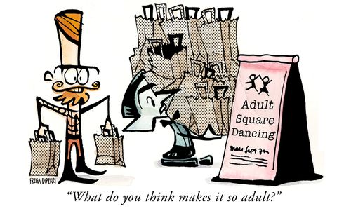 "What do you think makes it so adult?"