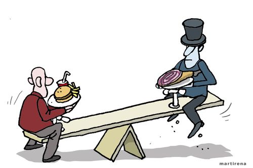 Wealth Inequality and Diets