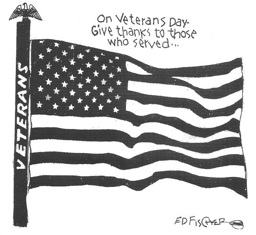 On Veterans Day give thanks to those who served. . .