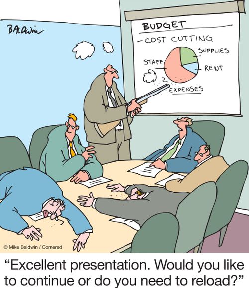 "Excellent presentation. Would you like to continue or do you need to reload?"