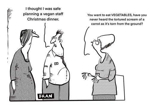 "I thought I was safe planning a vegan staff Christmas dinner."