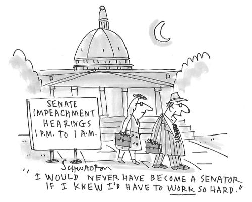 "I would never have become a senator if I knew I'd have to work so hard."