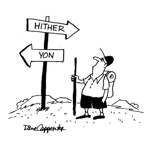Hither and Yon sign