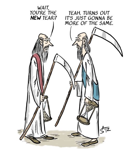 "Wait, you're the new year?"