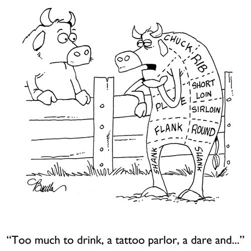 "Too much to drink, a tattoo parlor, a dare and..."