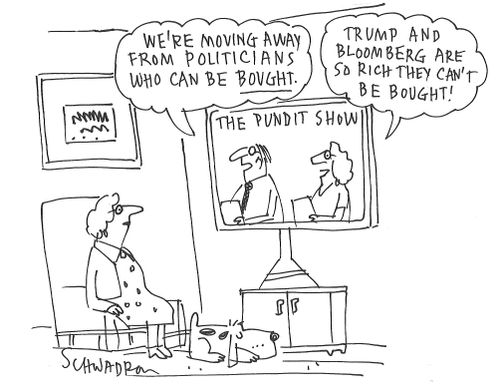 "We're moving away from politicians who can be bought."