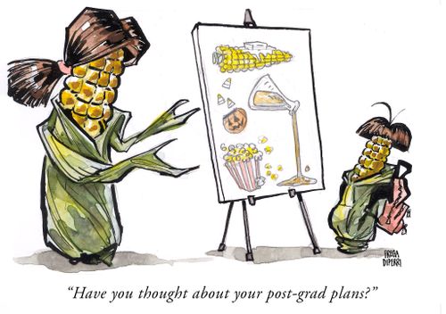 "Have you thought about your post-grad plans?"
