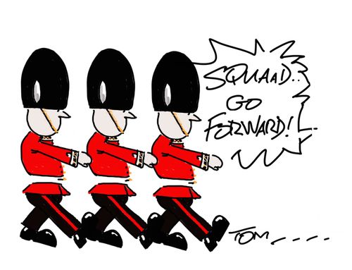 "Squad. . . go forward!"