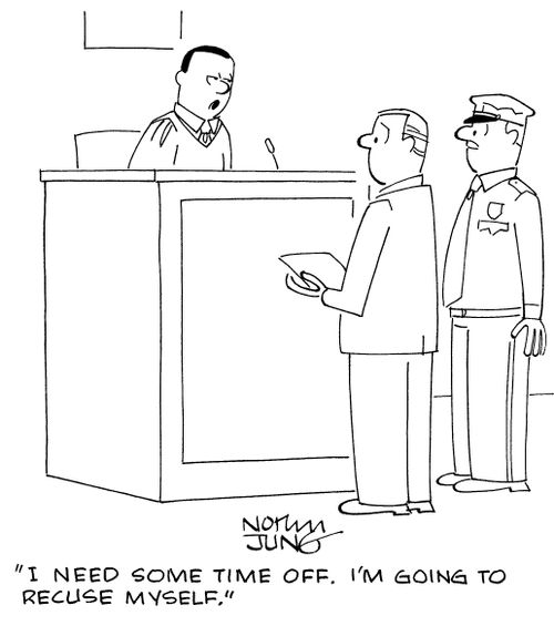 "I need some time off. I'm going to recuse myself."