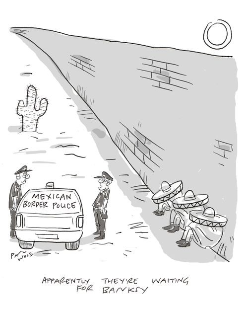 "Apparently they're waiting for Banksy."