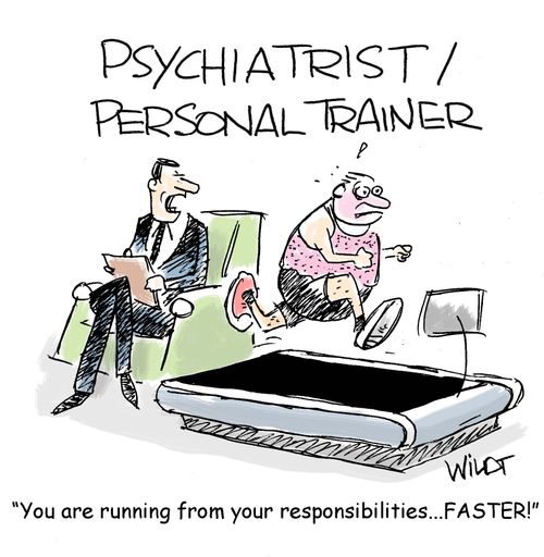 "You are running from your responsibilities...FASTER!"