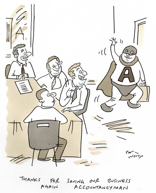 "Thanks for saving our business again accountancy man."