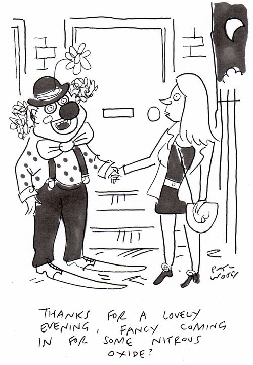"Thanks for a lovely evening, fancy coming in for some nitrous oxide?"